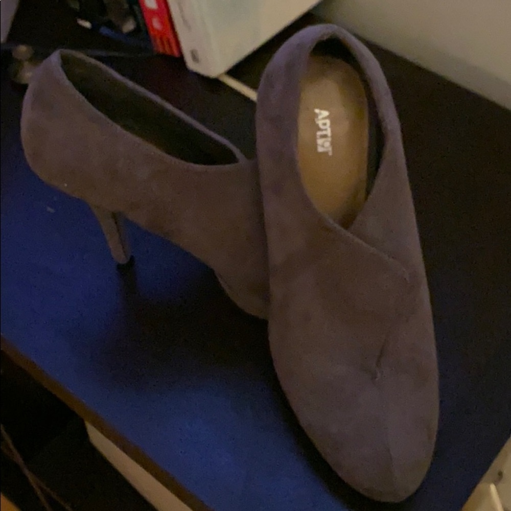 Grey Suade Heels